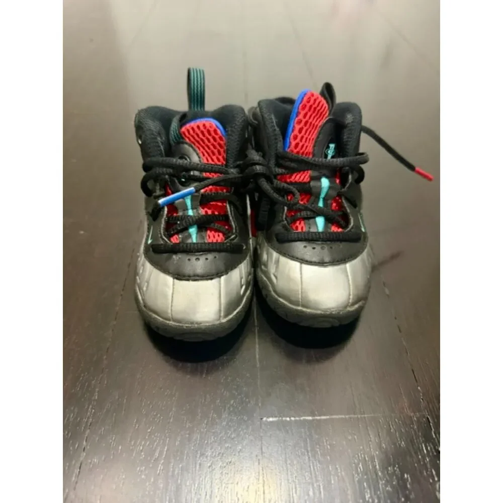 Nike Air 5C silver and black high tops